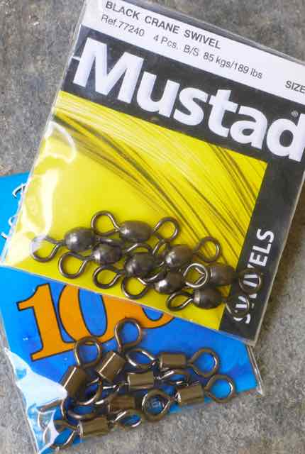 Mustad Swivels for Nile perch fishingeader Fluorocarbon ProSpec 80lb for Nile Perch Leader