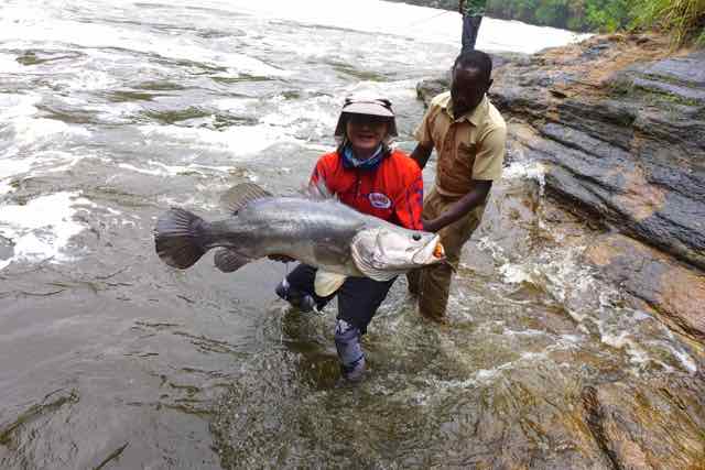 Halco Laser Pro 190 caught Nile Perch at Murchison Falls, Uganda Crankbait caught Nile Perch at Murchison Falls
